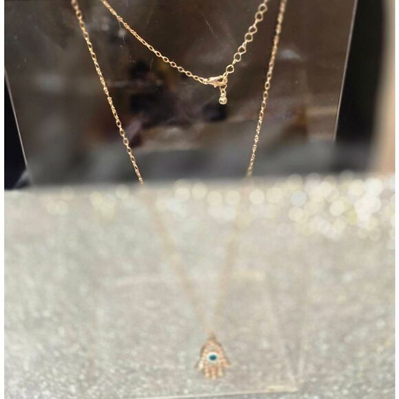 Mazza Boutique Hasma Evil Eye Necklace - Picture 6 of 6